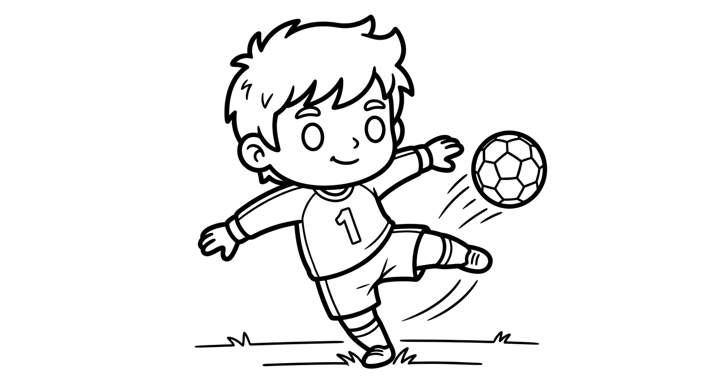 Desenho para colorir de Alisson goleiro batendo tiro de meta com bola e estrelas para imprimir