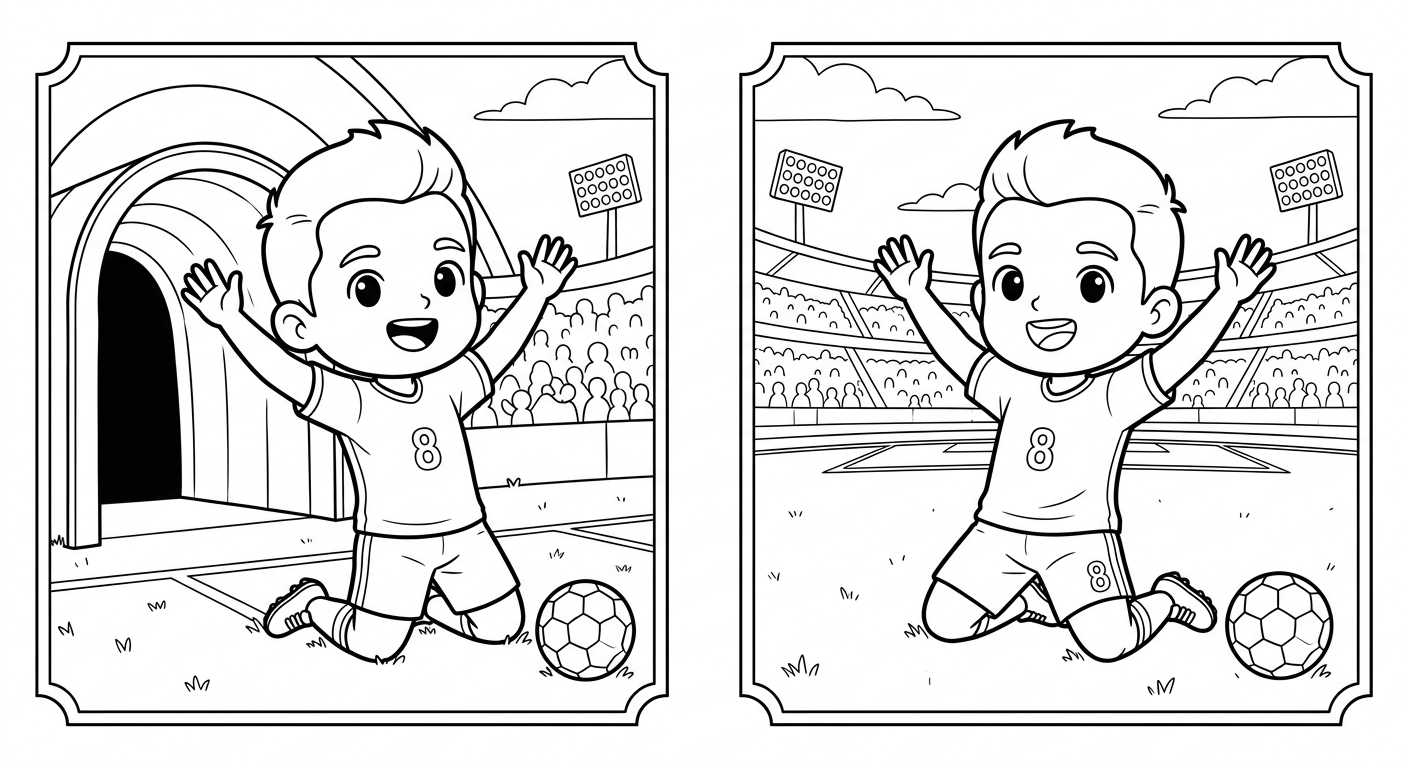 Desenho para colorir do meia Bruno Guimaraes comemorando gol deslizando de joelhos no túnel do estádio para pintar