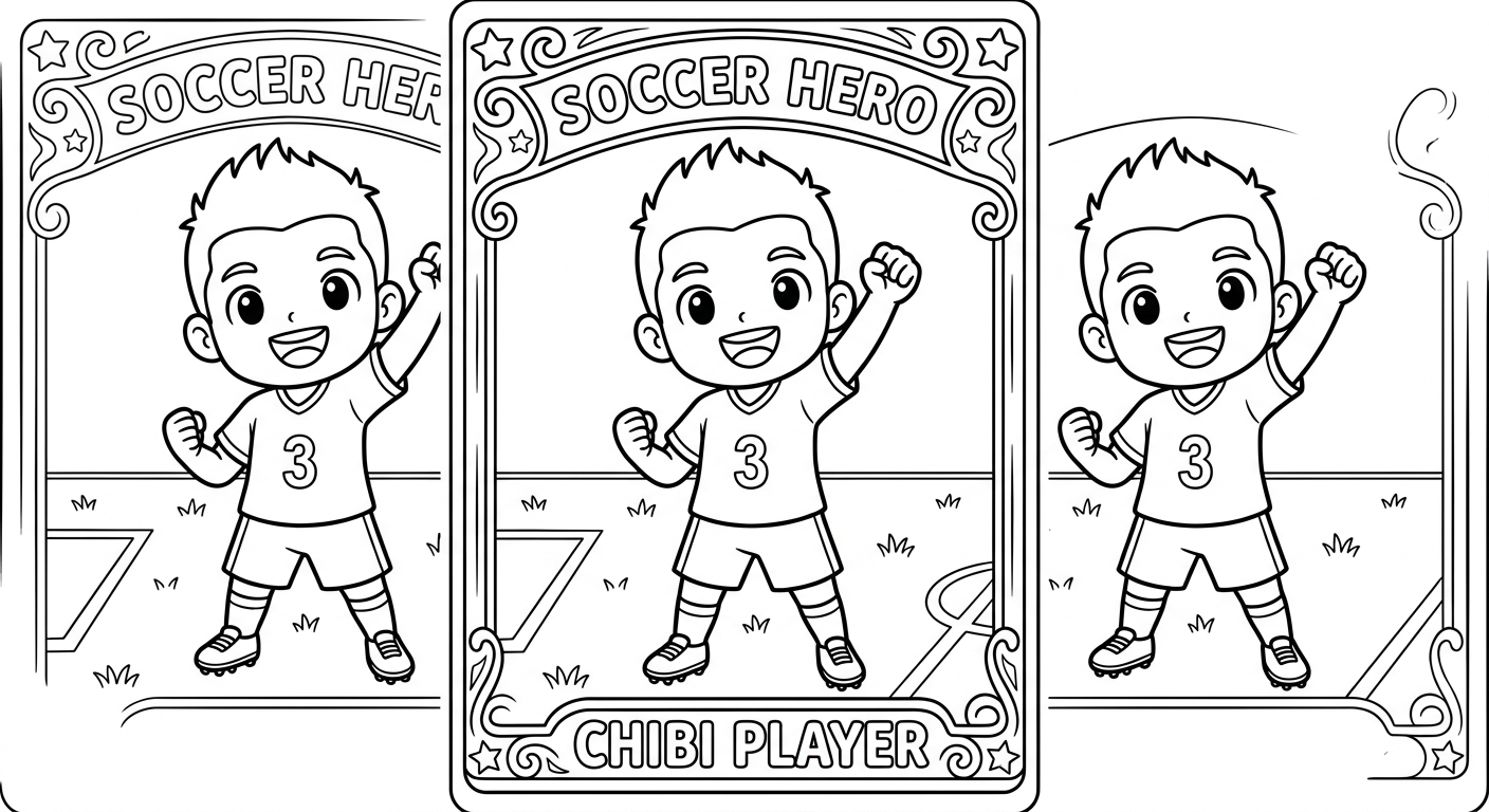Desenho para colorir do atacante Gabriel comemorando com soco no ar no gramado do estádio para imprimir