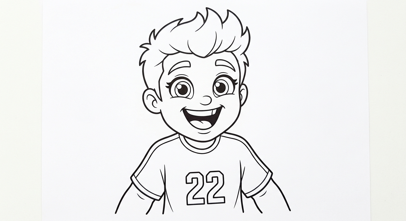 Desenho para colorir do zagueiro Gabriel cabeceando em close no túnel de entrada do estádio para pintar