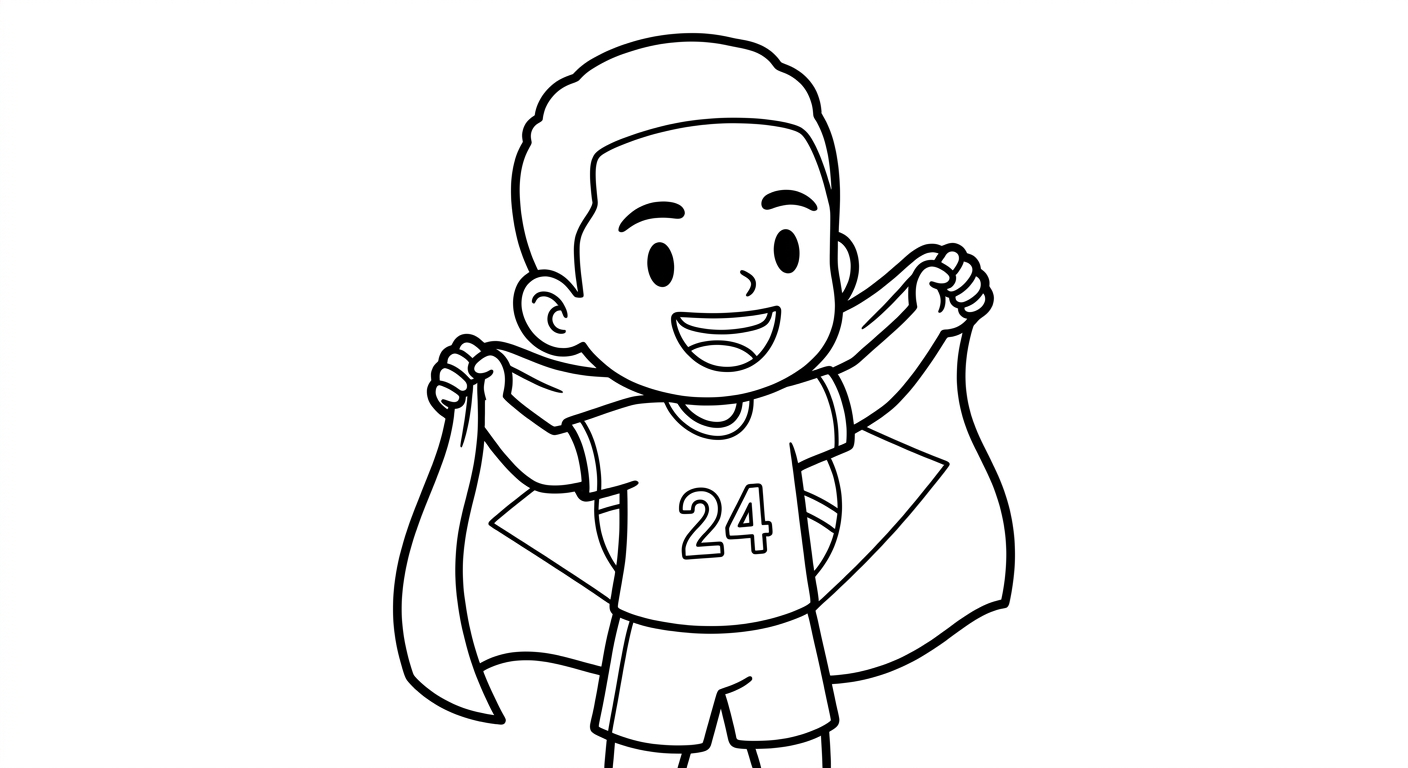 Desenho para colorir do zagueiro Ibanez comemorando em close segurando a bandeira do Brasil para pintar