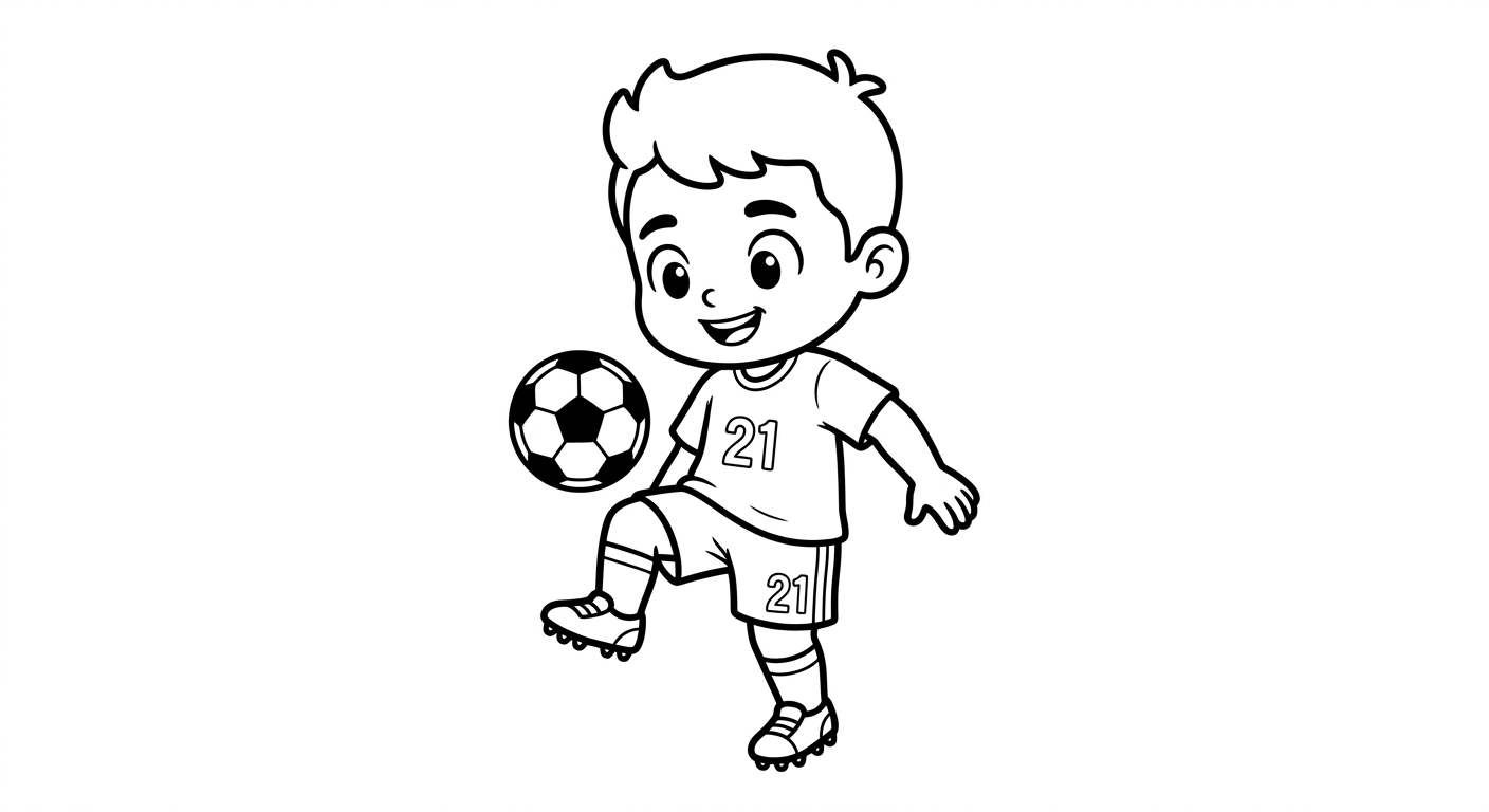 Desenho para colorir do atacante Luiz Henrique fazendo embaixadinhas com bola e estrelas decorativas para imprimir