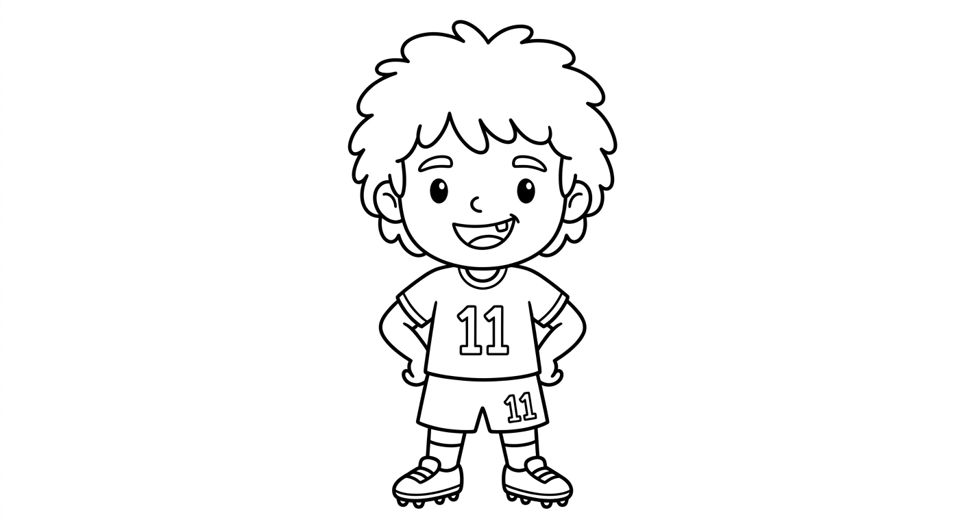 Desenho para colorir do atacante Raphinha em busto comemorando na apresentação oficial para pintar