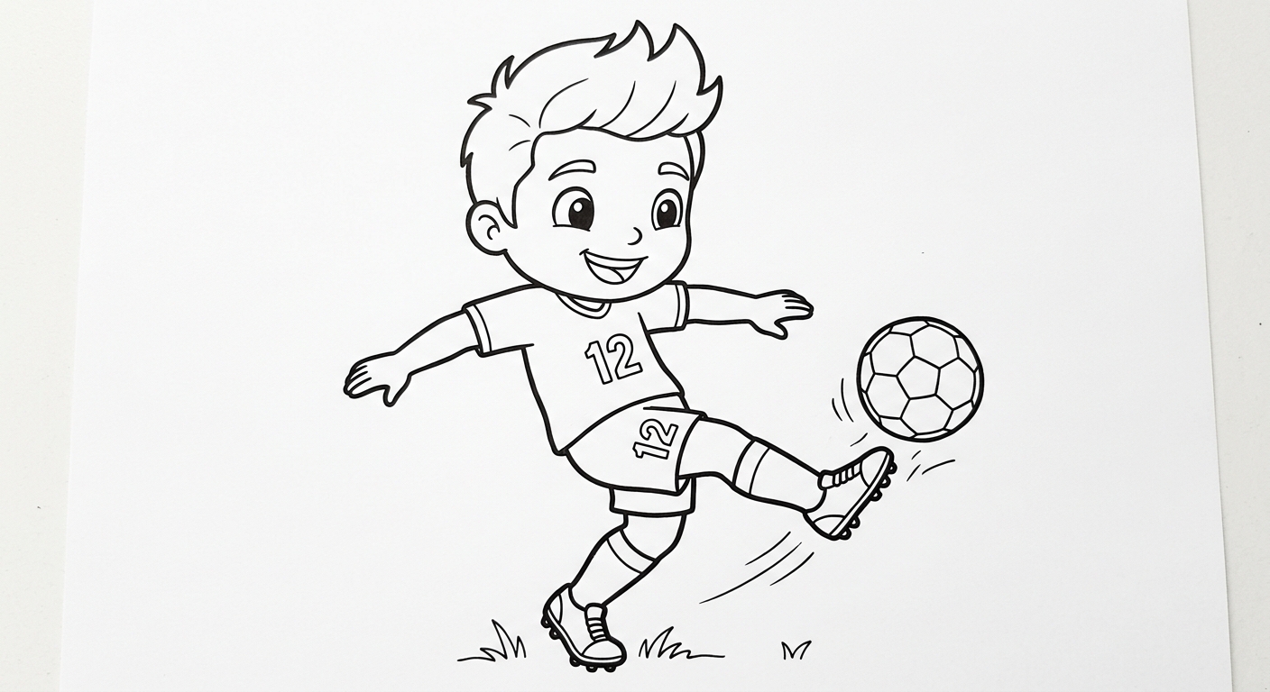 Desenho para colorir do goleiro Weverton batendo tiro de meta em card com bola e estrelas para imprimir