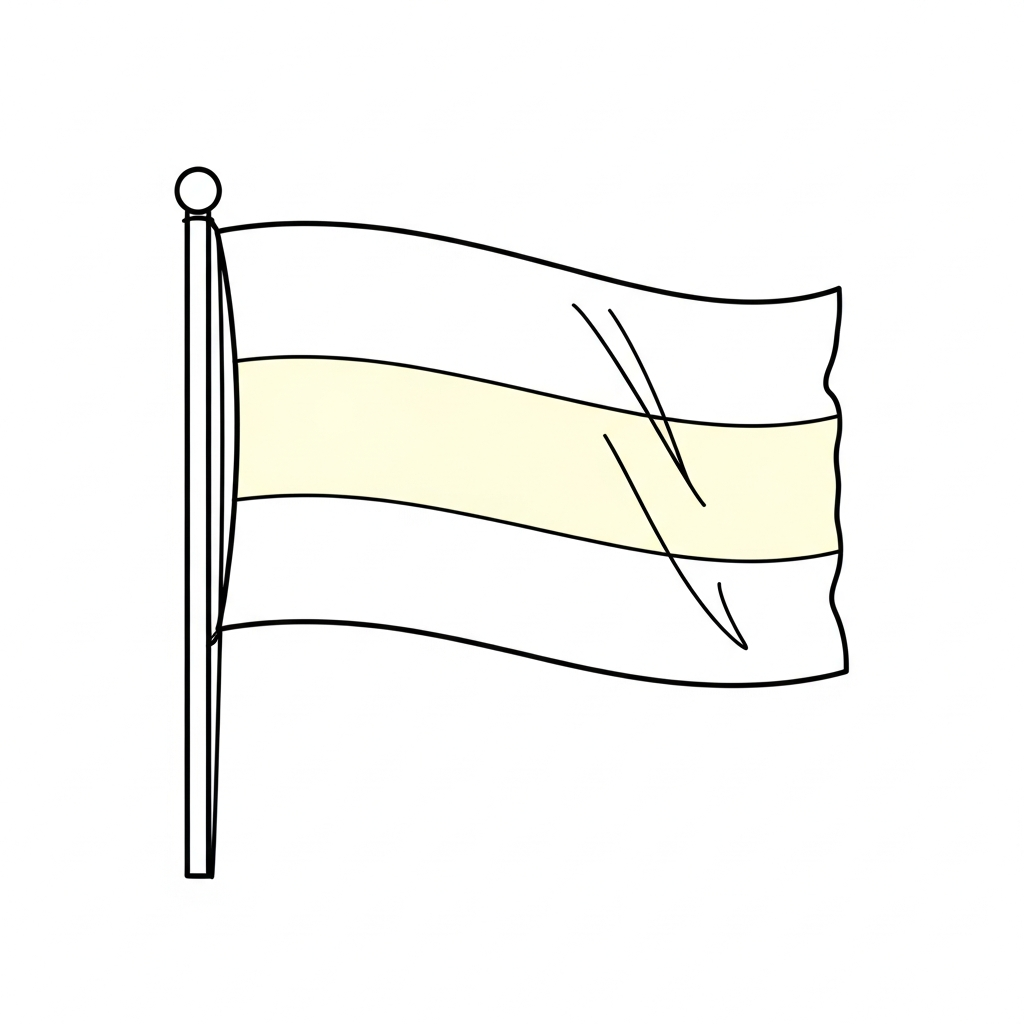 Desenho de bandeira bolivia para colorir com faixas horizontais e brasão central