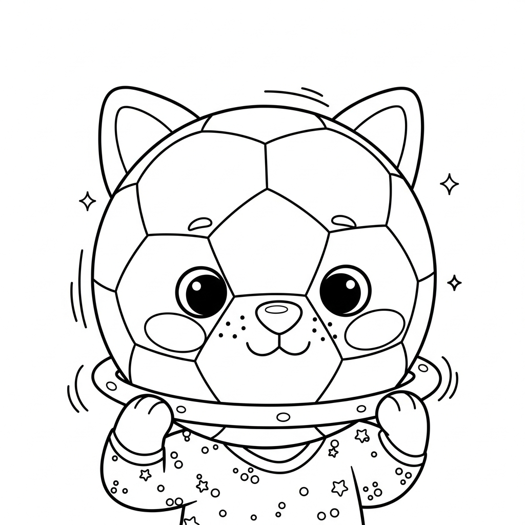 Desenho de bola de futebol para colorir brincando de roda com amiguinhos no navio pirata