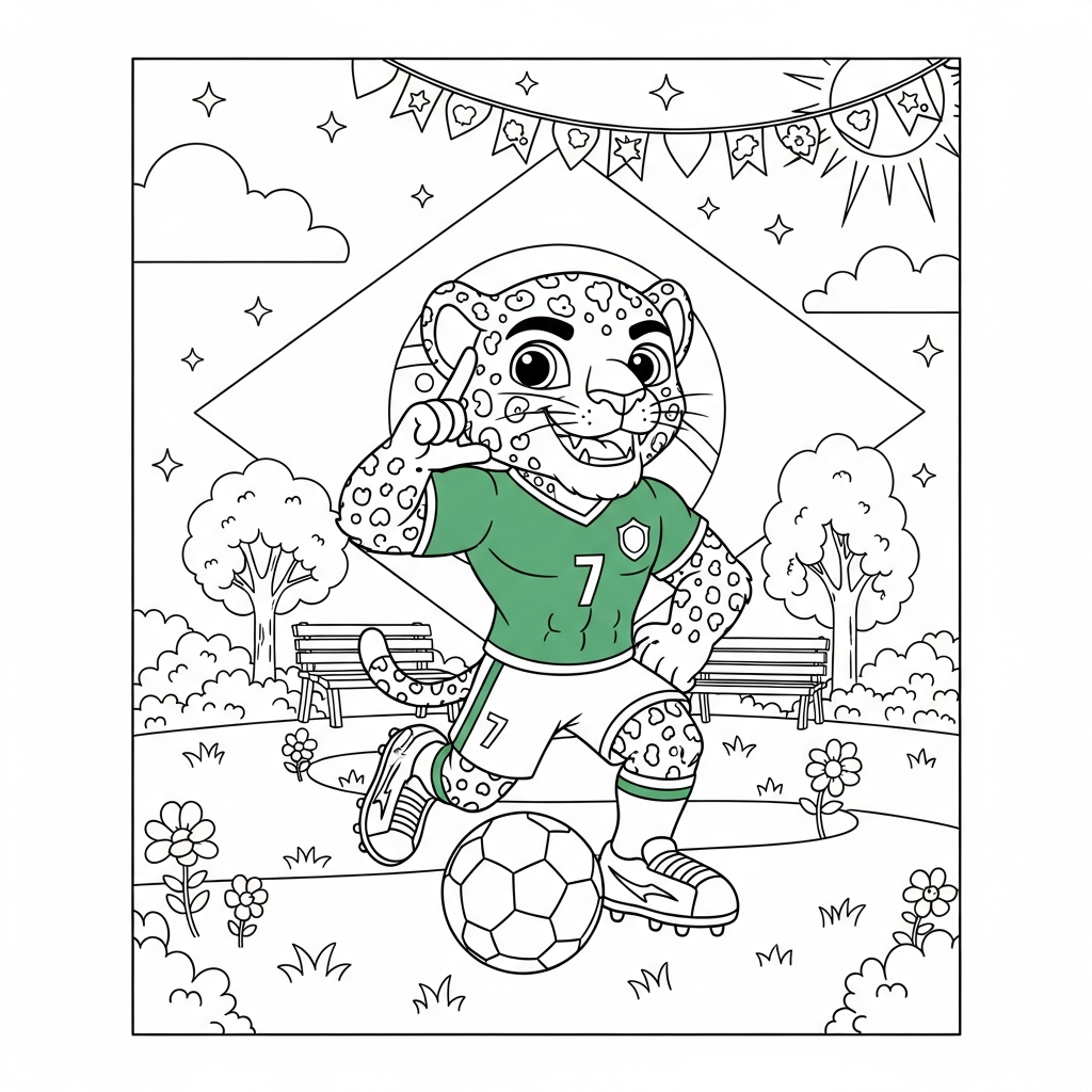 Desenho de Zayu para colorir com mão no ouvido em parque ensolarado